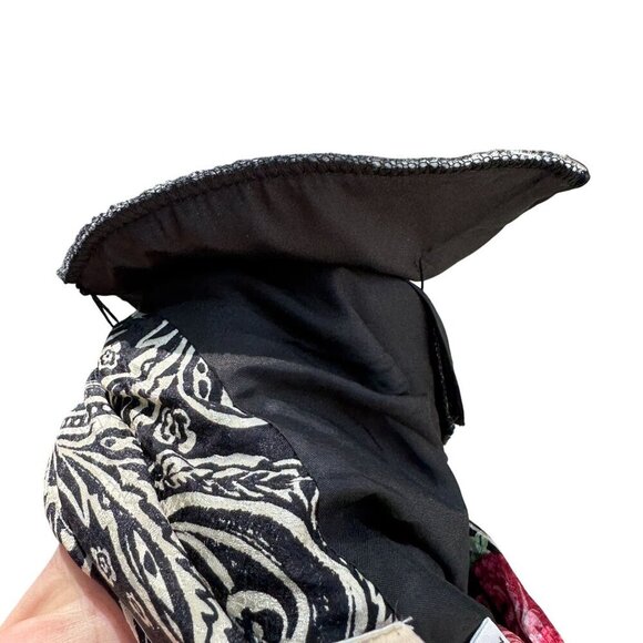 Richard Warren Petites Vintage Floral Print Long-Sleeve Tie Neck Peplum Blazer 2 - Picture 10 of 11